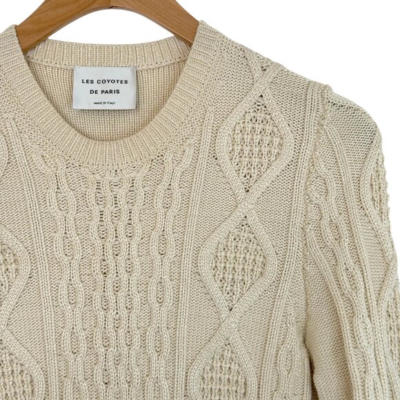 Les Coyotes de Paris Cableknit Crewneck Sweater - Picture 3 of 5